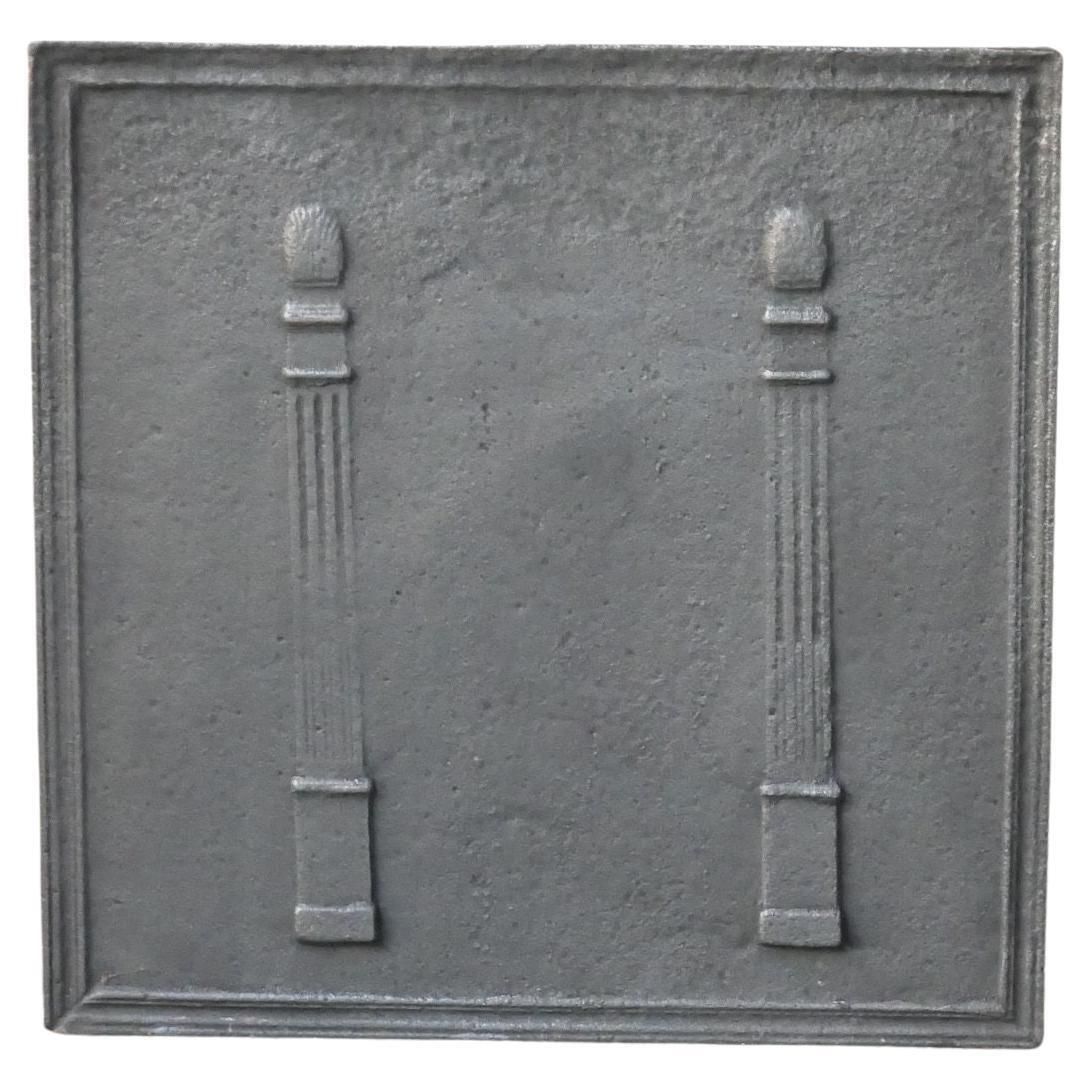 French 'Pillars Of Freedom' Fireback / Backsplash, Early 19th Century