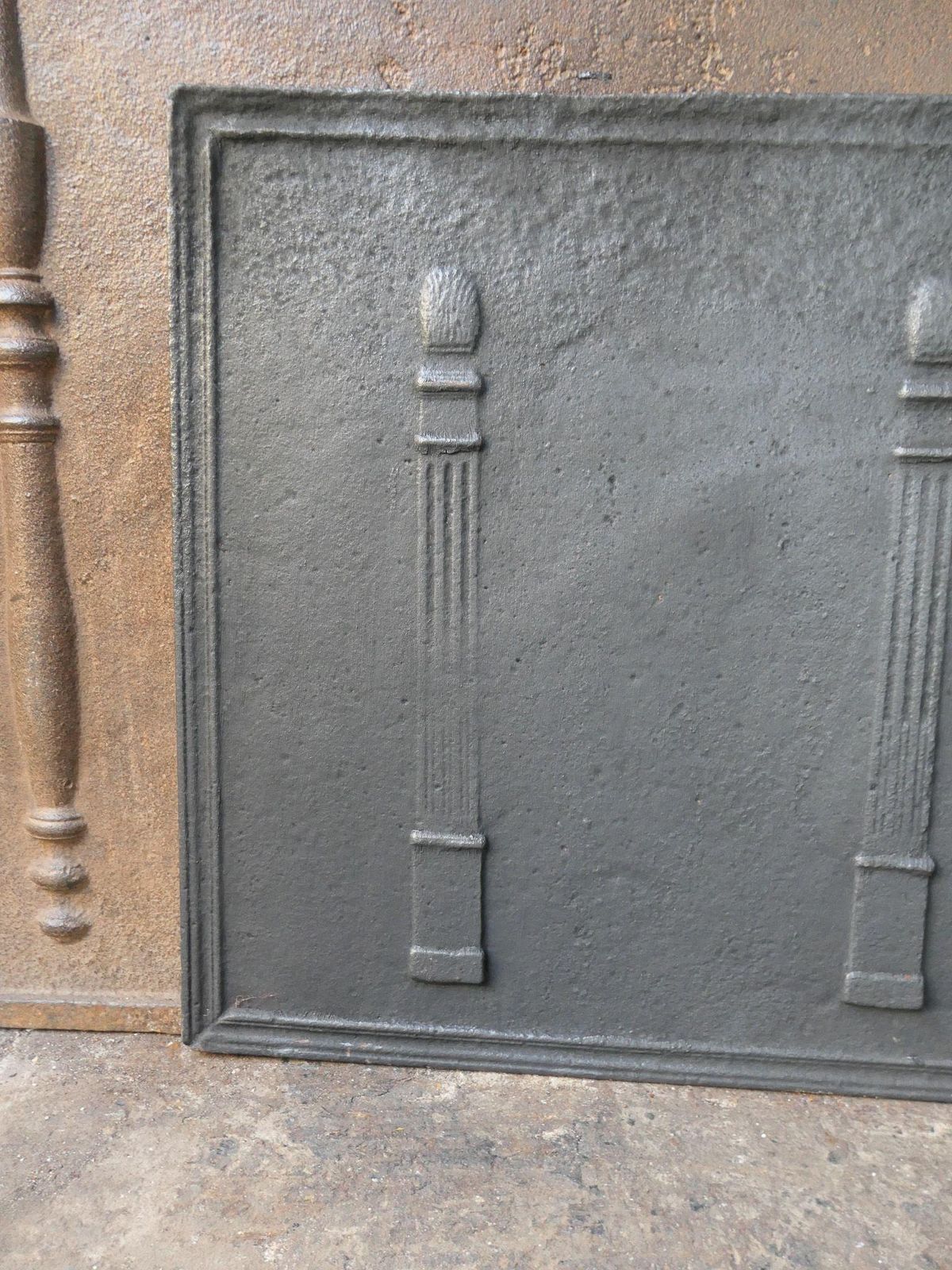 French 'Pillars Of Freedom' Fireback / Backsplash, Early 19th Century photo buy