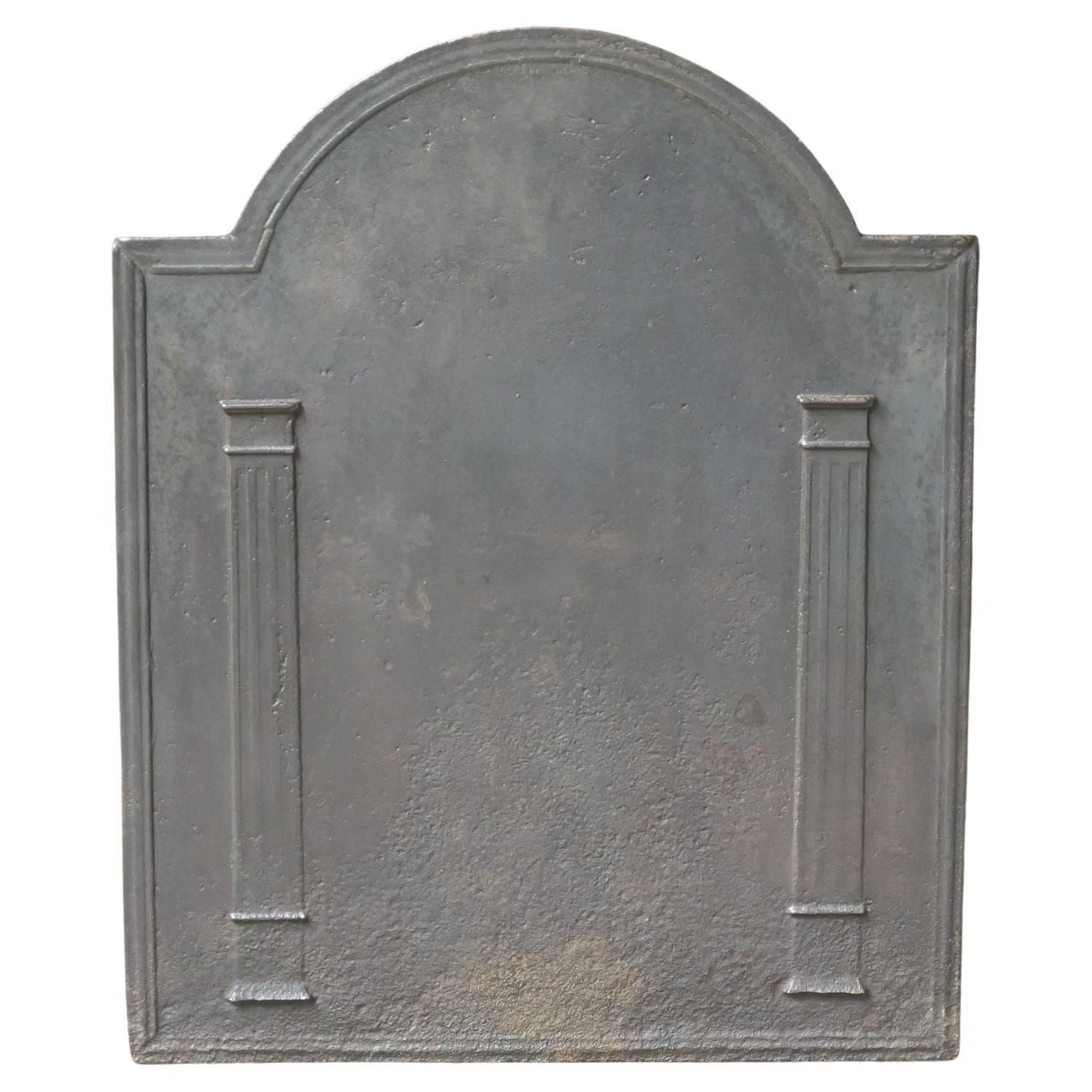 French 'Pillars Of Freedom' Fireback / Backsplash, Early 19th Century