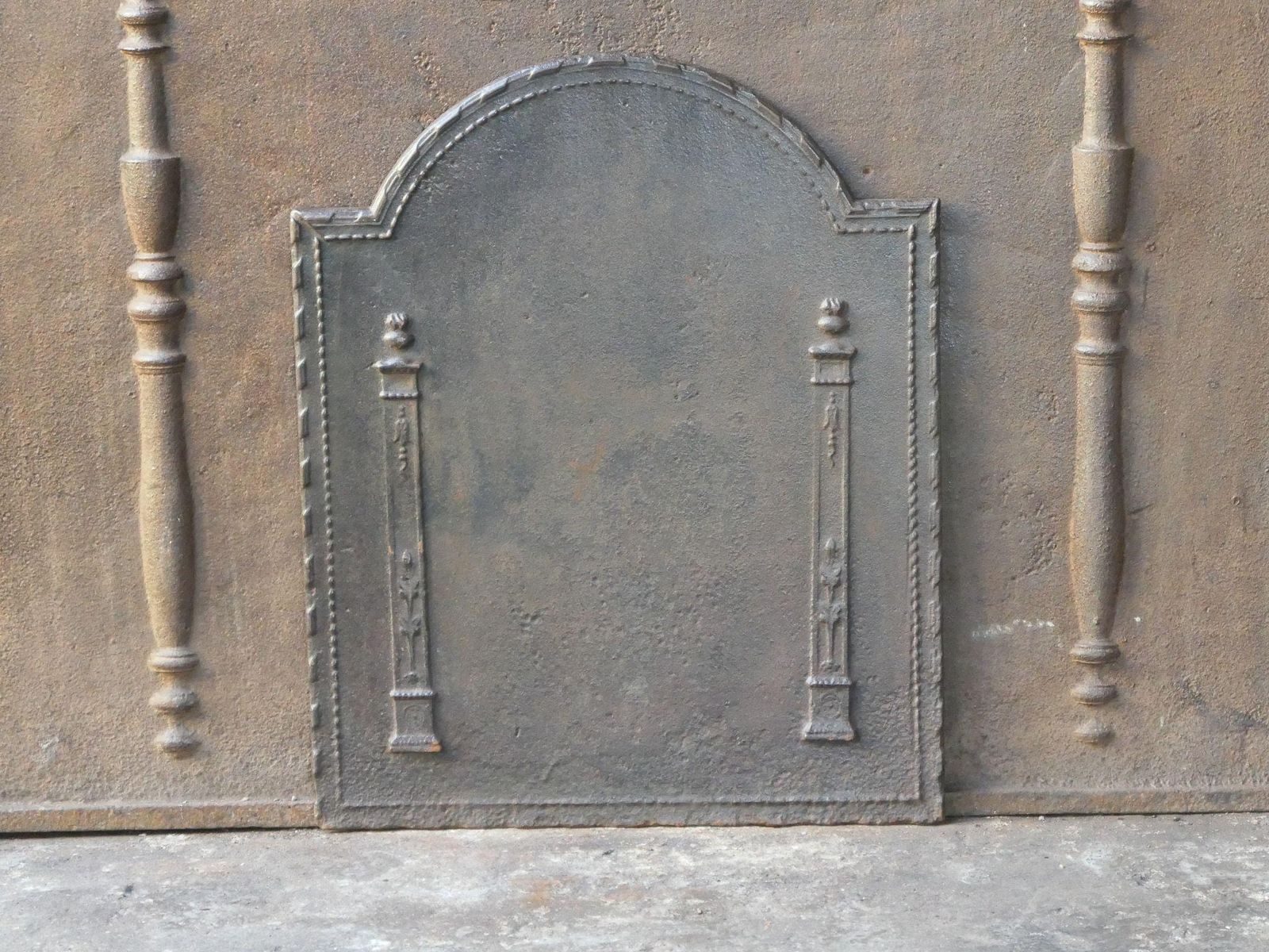 French 'Pillars Of Freedom' Fireback / Backsplash, Early 19th Century photo for sale