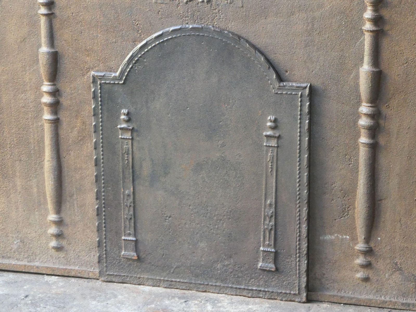 French 'Pillars Of Freedom' Fireback / Backsplash, Early 19th Century photo Home Fixtures