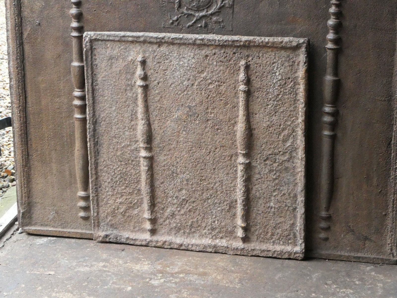 French 'Pillars Of Hercules' Fireback / Backsplash, Early 18th Century photo Home Fixtures