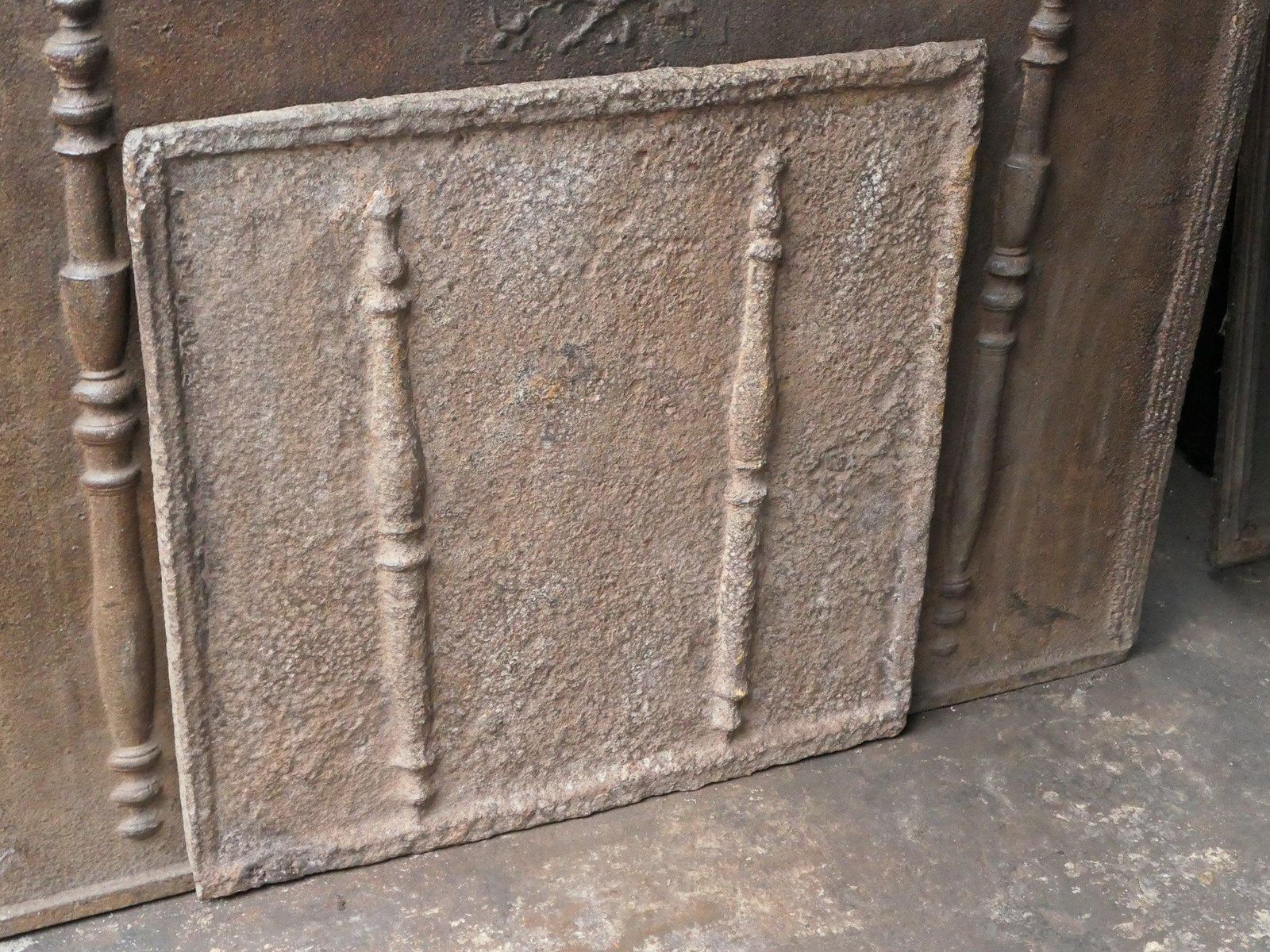 French 'Pillars Of Hercules' Fireback / Backsplash, Early 18th Century photo vinterior