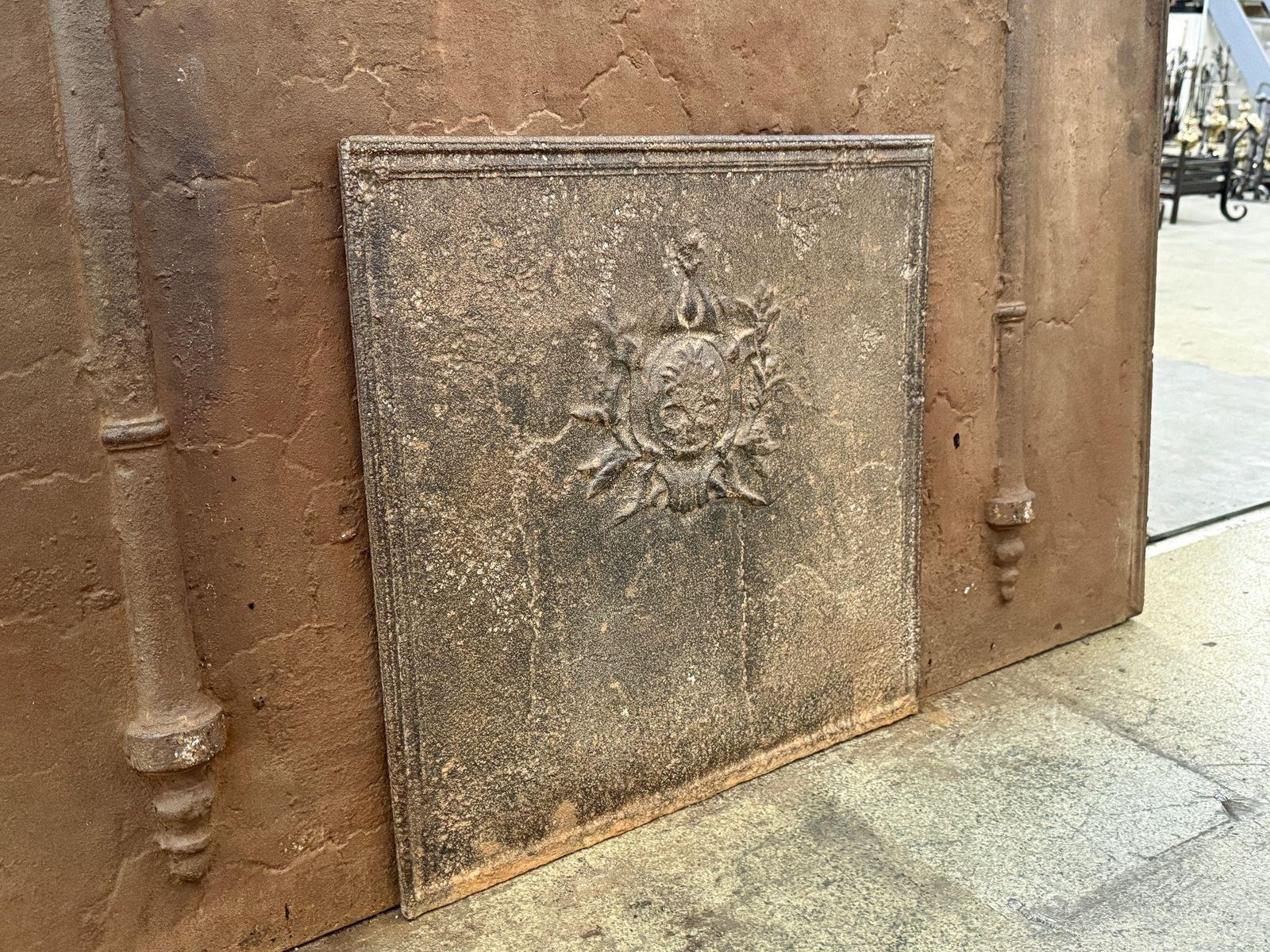 photo furniture French Neoclassical Period Fireback / Backsplash, Early 19th C.