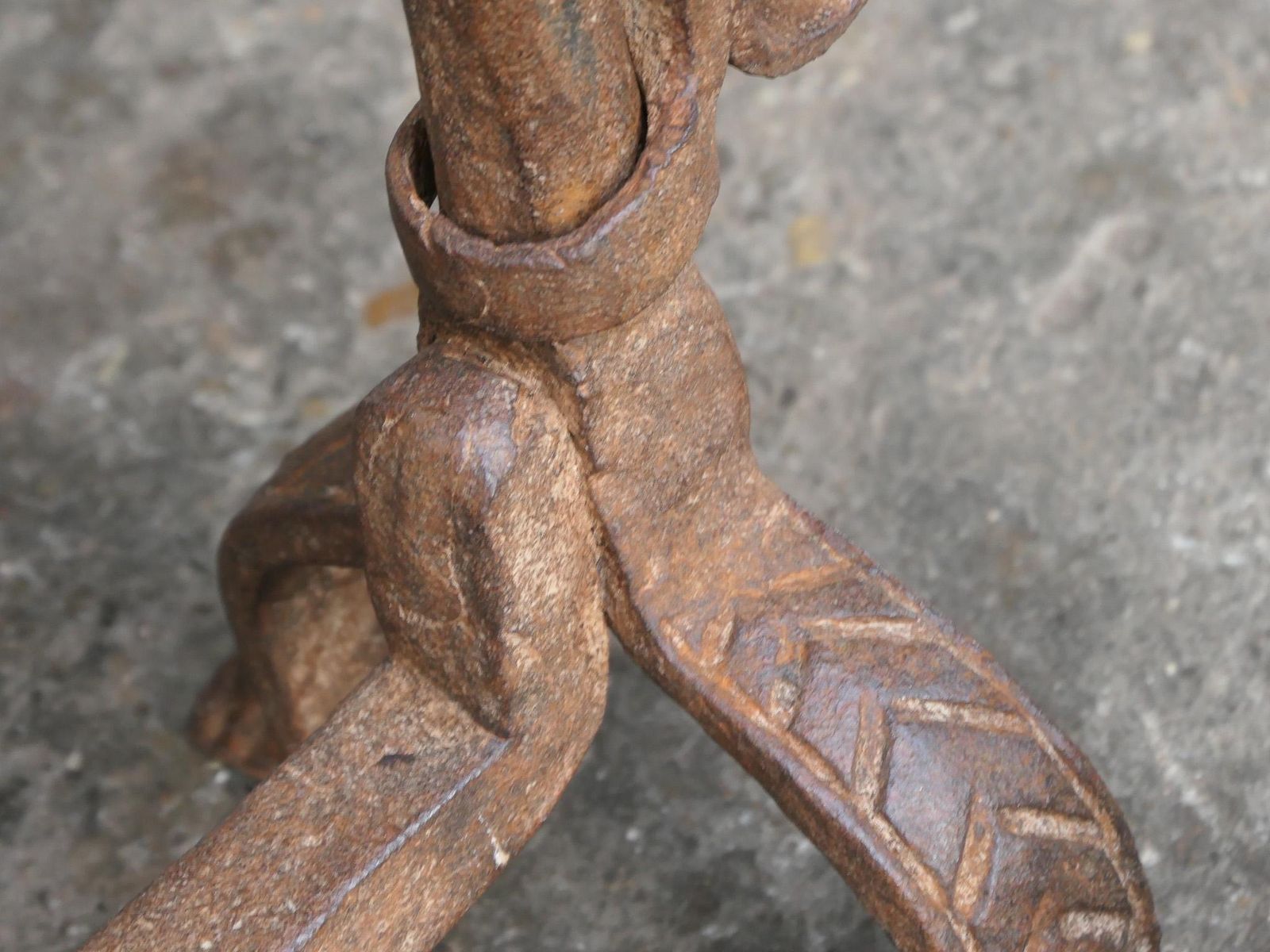 photo for sale Hand Forged French Gothic Andirons Or Firedogs, 17th Century Period
