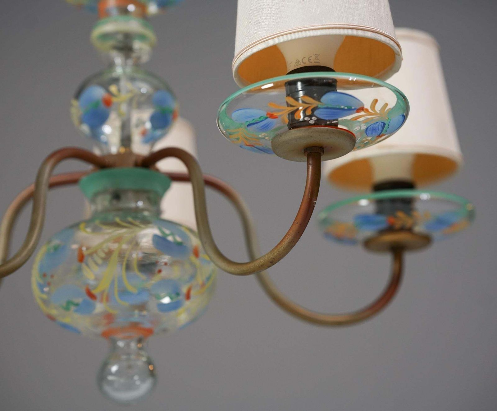 Paavo Tynell Glass Chandelier, Taito Oy, 1930/1940s photo vinterior