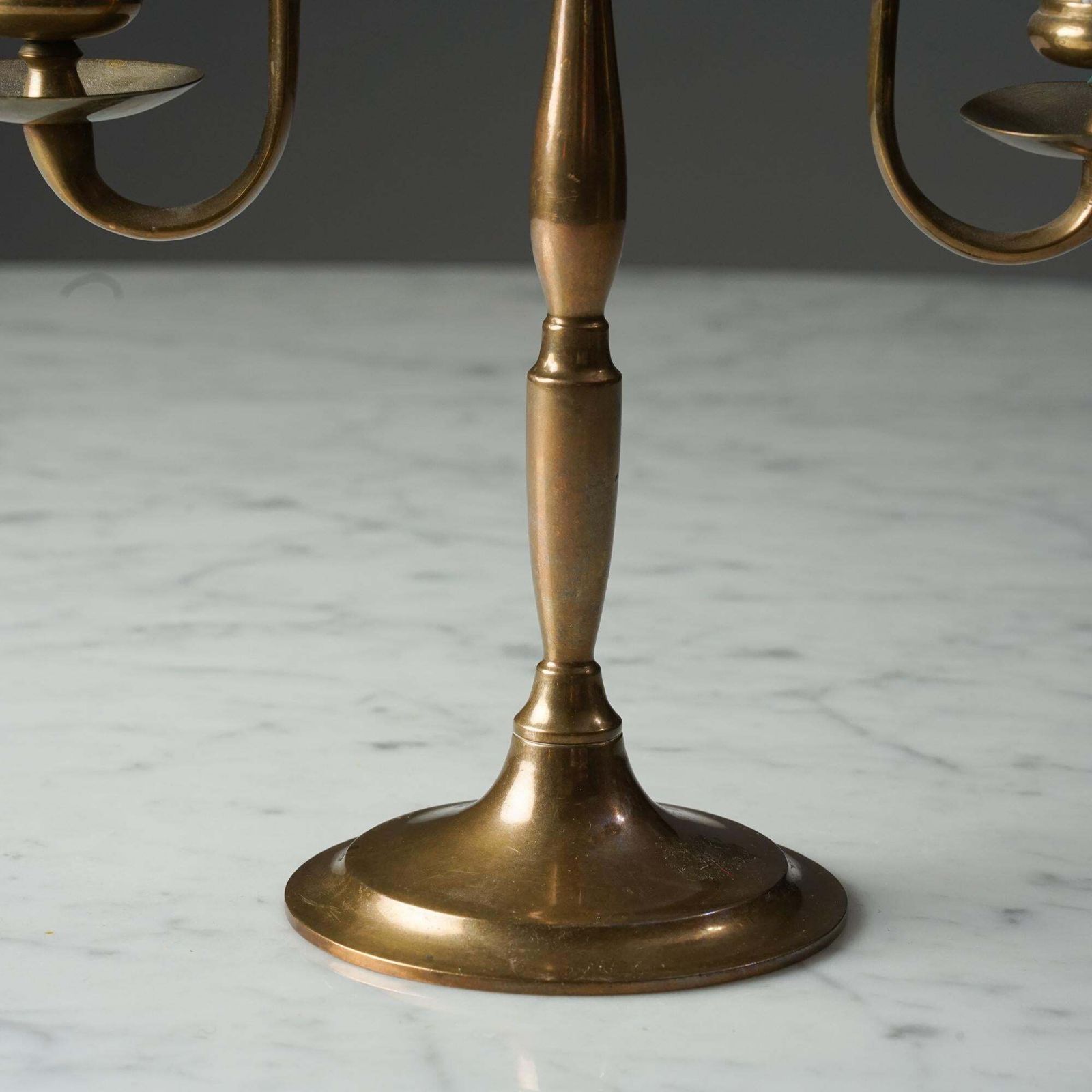 Small Brass Candelabra By Paavo Tynell For Taito Oy, 1920s photo Home Decor