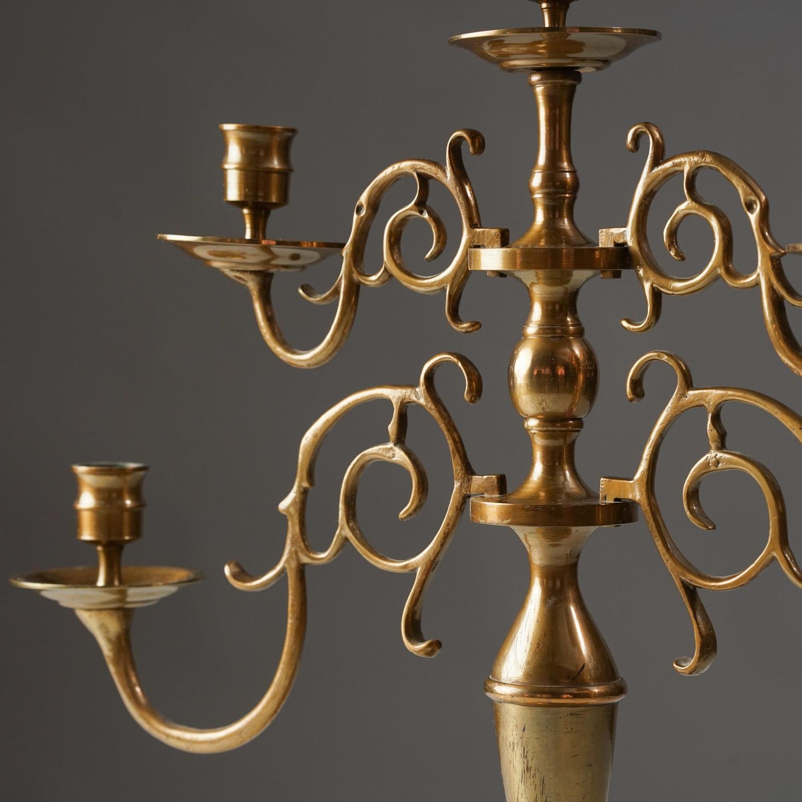 Brass Candelabra Model 1503 By Taidetakomo Hakkarainen, 1930s, Finland photo for sale