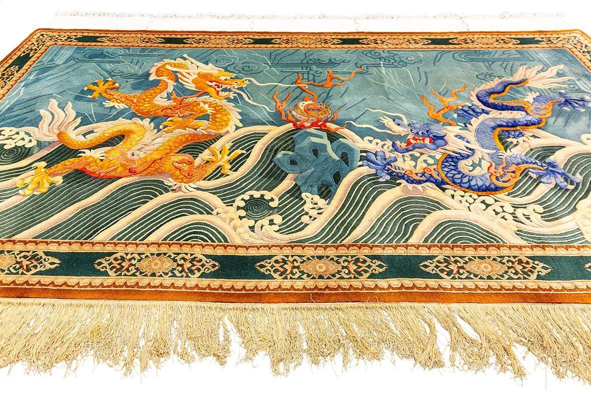 Chinese Rug By Walter Nichols In Relief Technique photo Textiles