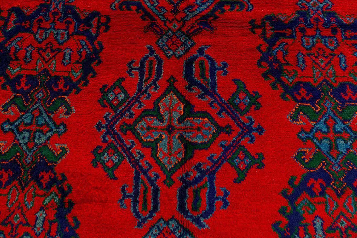 Oushak Rug Red Field photo vinterior