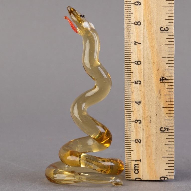 Murano Hand Blown Venetian Italian Glass Snake Sculpture photo 65.0