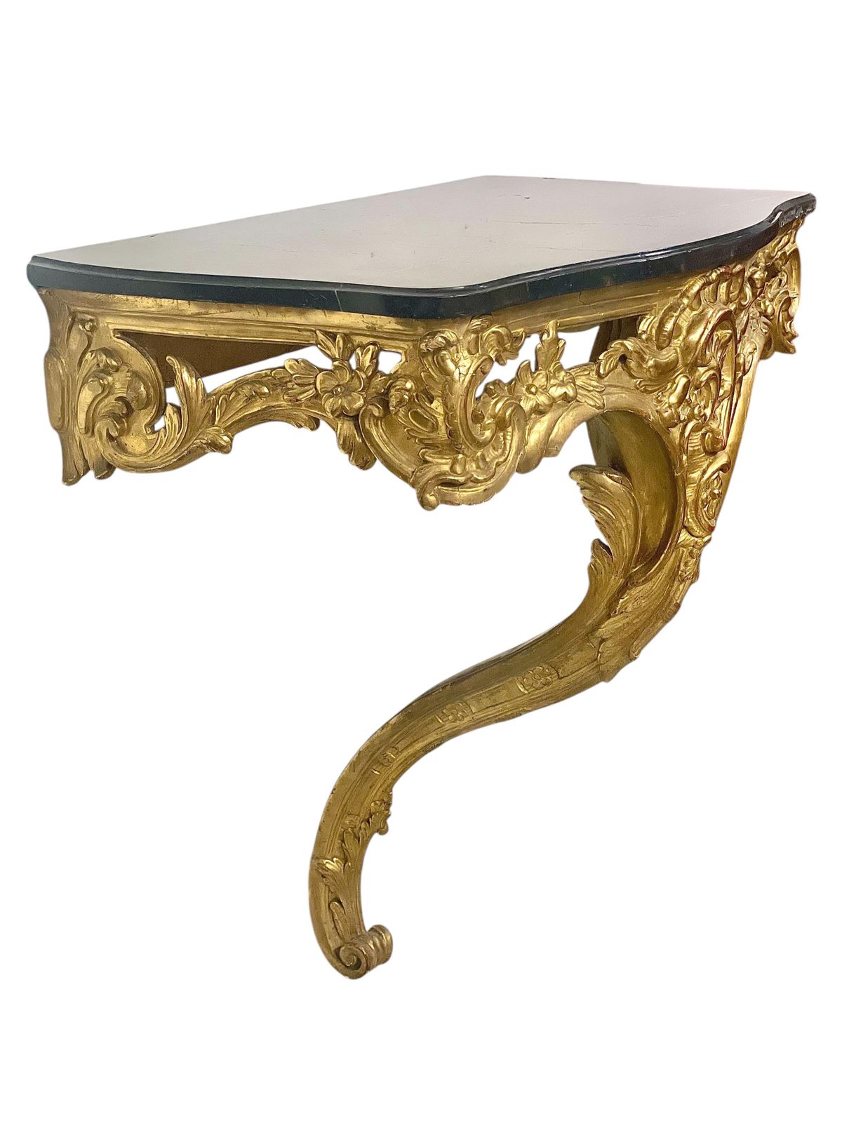 18th Century Louis XV Giltwood Console With Original Marble Top photo for sale