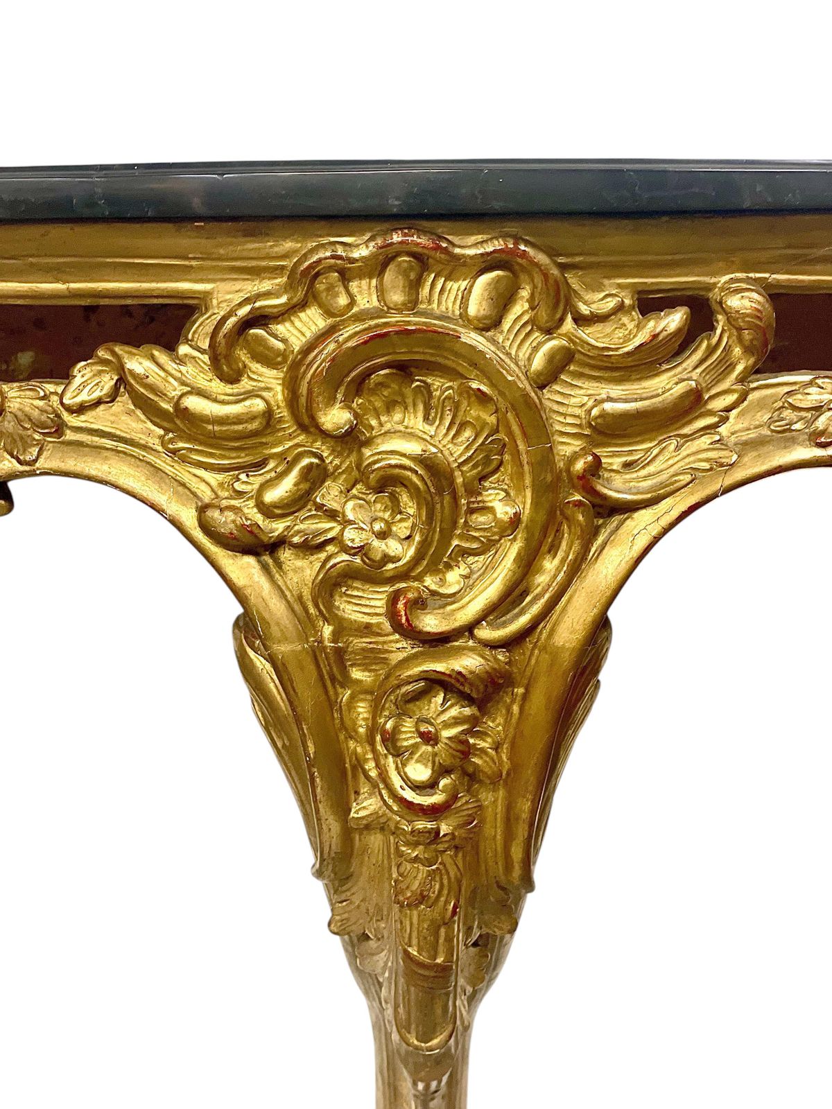 18th Century Louis XV Giltwood Console With Original Marble Top photo Furniture