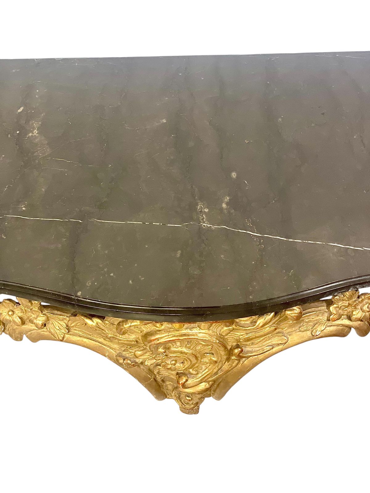 Furniture 18th Century Louis XV Giltwood Console With Original Marble Top photo