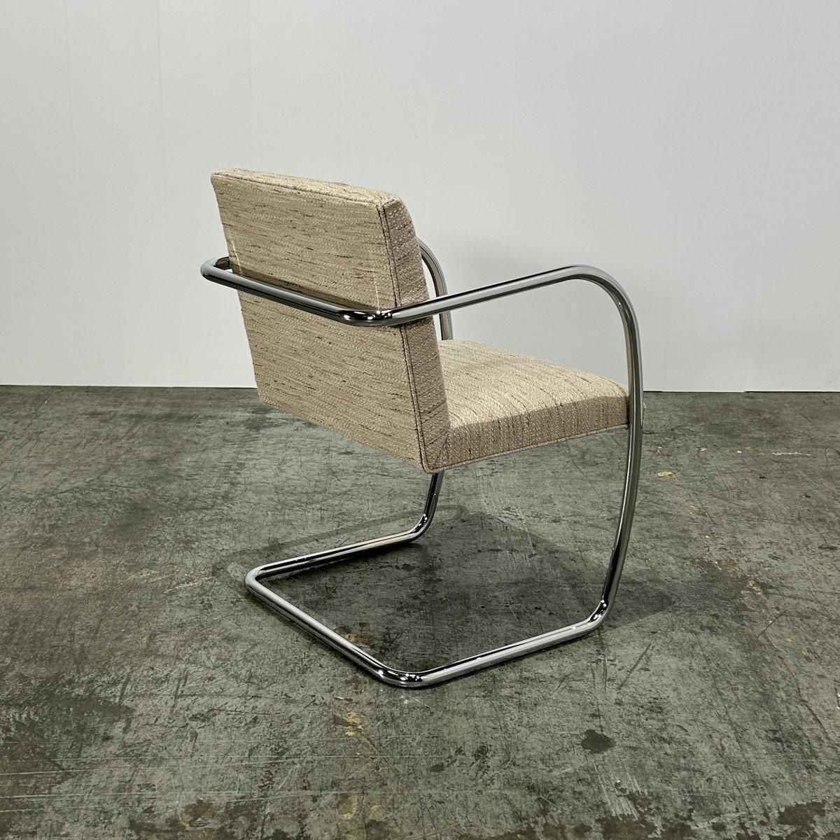 Knoll Brno Cream Tubular Chair By Ludwig Mies Van Der Rohe, Set Of Six photo vinterior