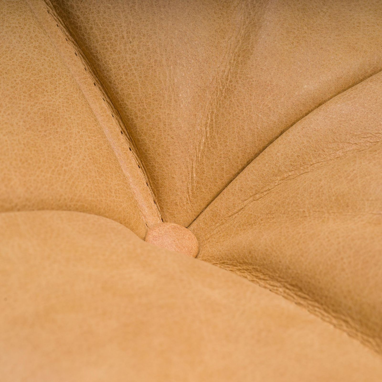 photo buy Ligne Roset By Michel Ducaroy Camel Brown Leather Togo, Set Of Three