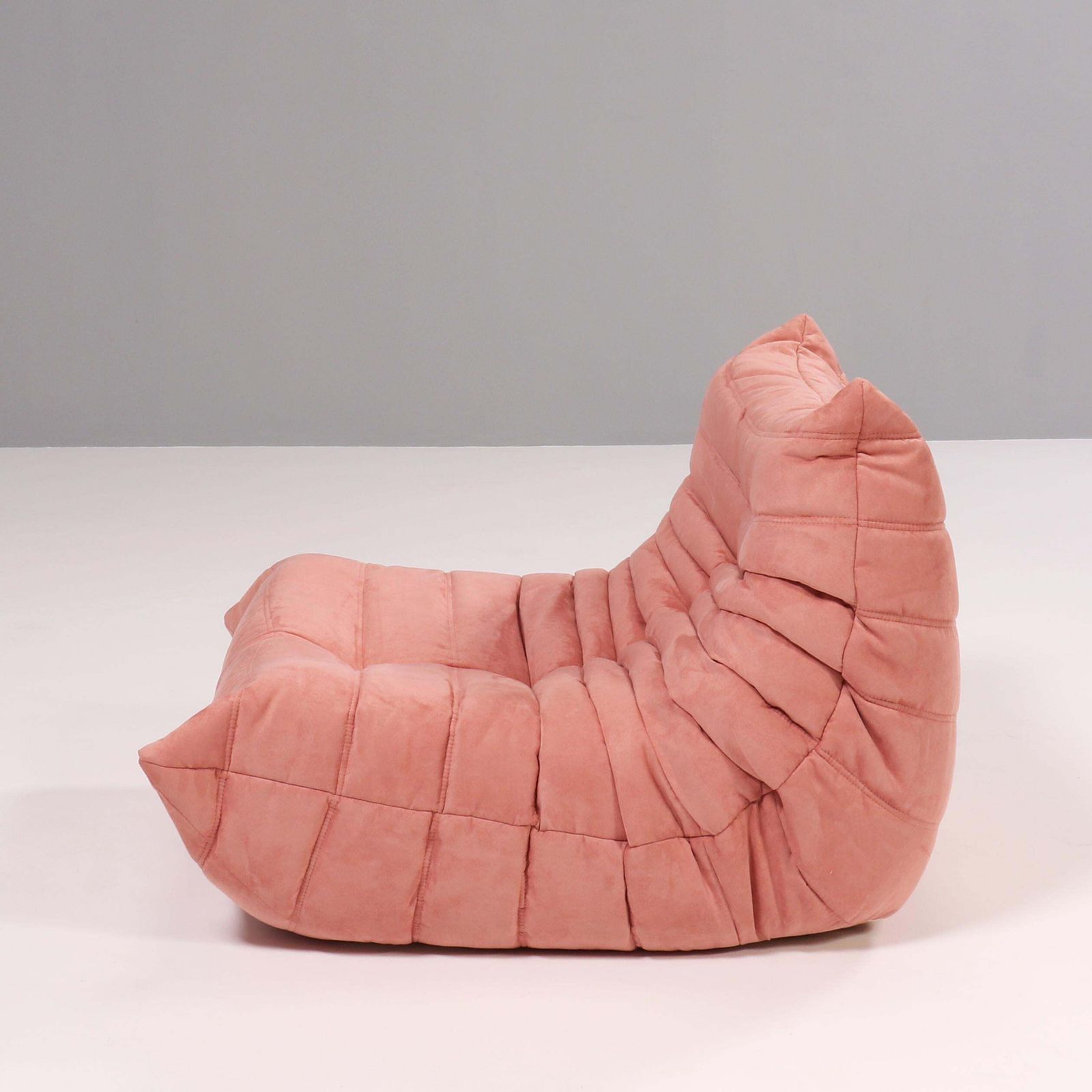 Ligne Roset Pink Togo Armchair And Footstool By Michel Ducaroy, Set Of Two photo Furniture