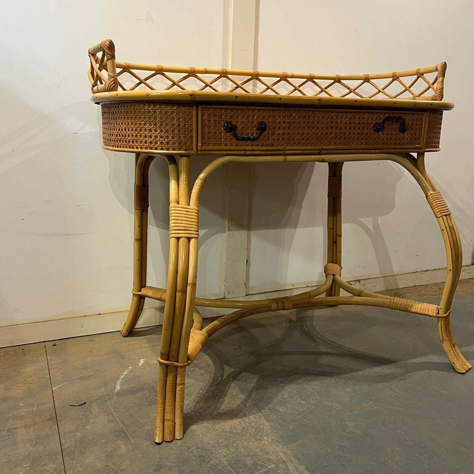 Bamboo And Cane Oval Dressing Table photo buy