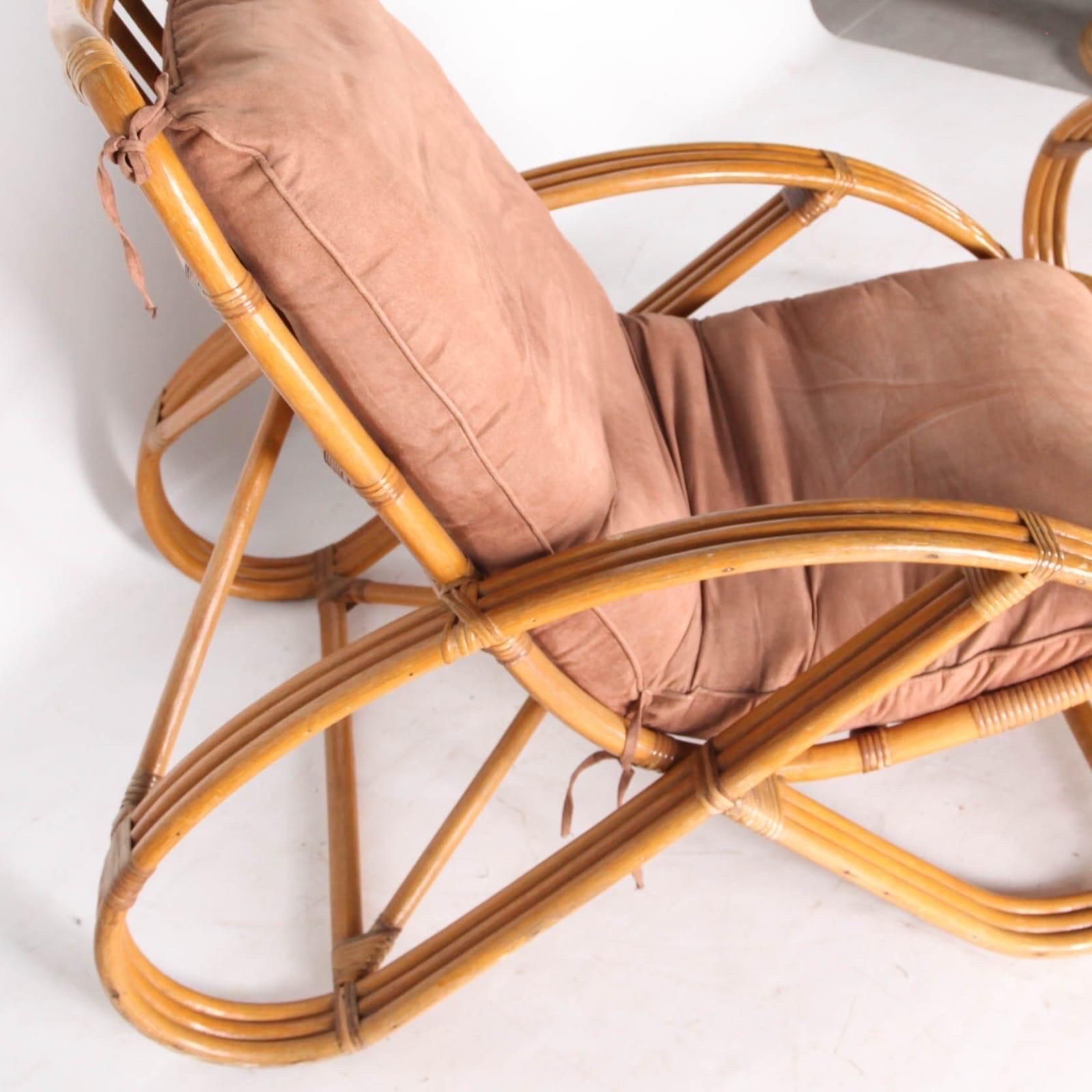 Pair Of Rattan « Bretzel » Armchairs photo furniture