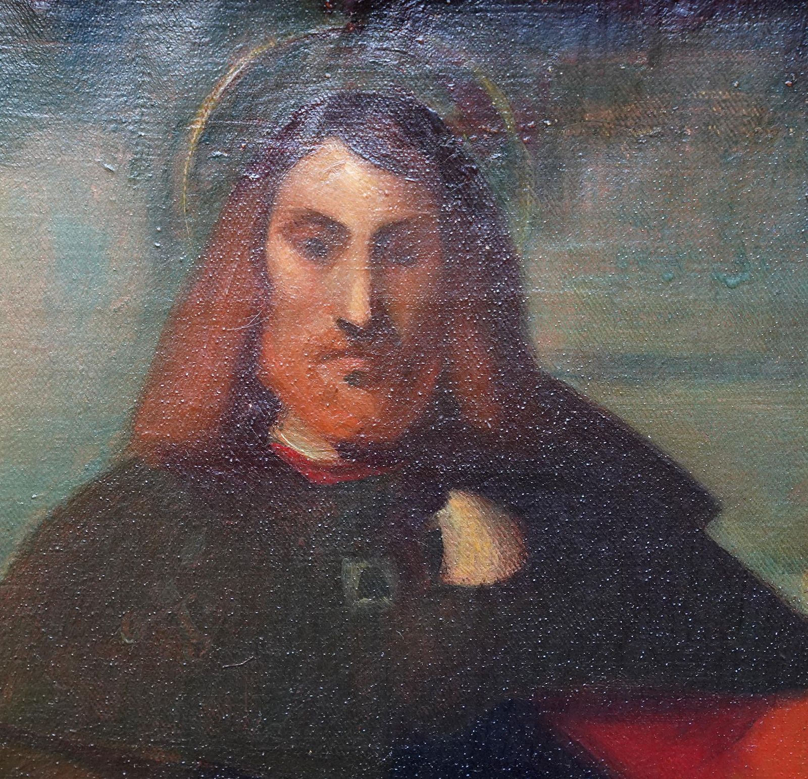 Wilfred Gabriel De Glehnsaint Roch With Saint Jerome + Saint Sebastian   British Edwardian Oil Paintingcirca 1910 photo vintage