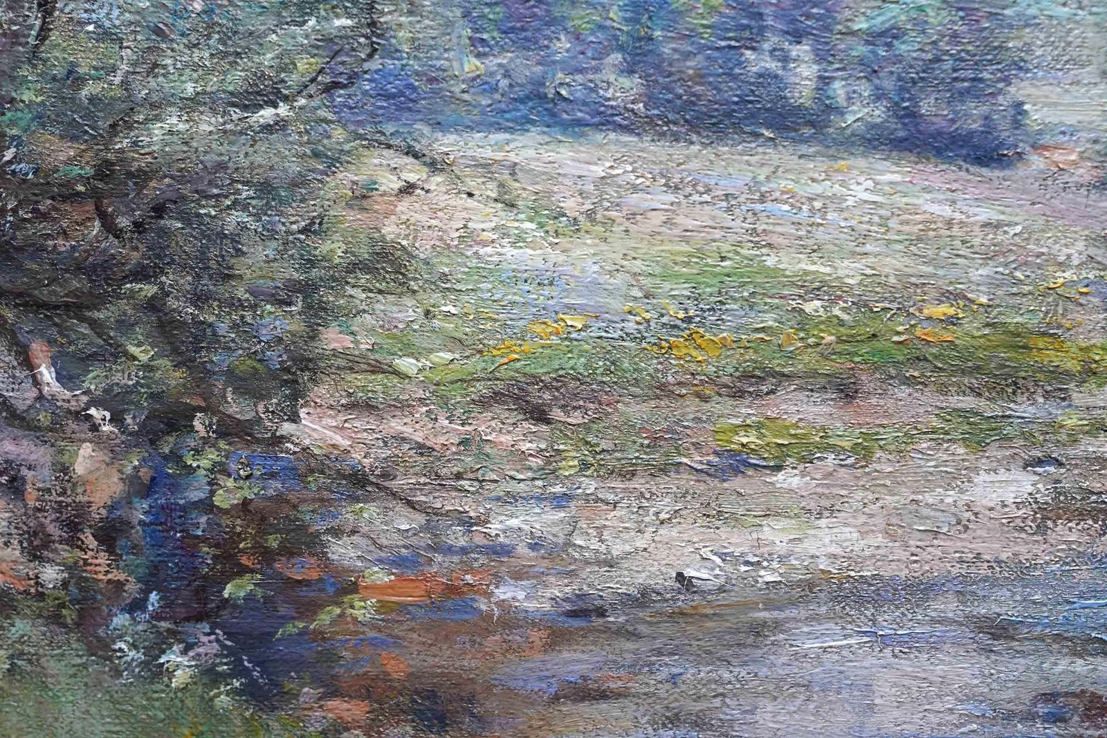 Joseph Morris Hendersonstirling River Landscape Scotland   Scottish Impressionist 1910 Art Oil Paintingcirca 1910 photo vintage