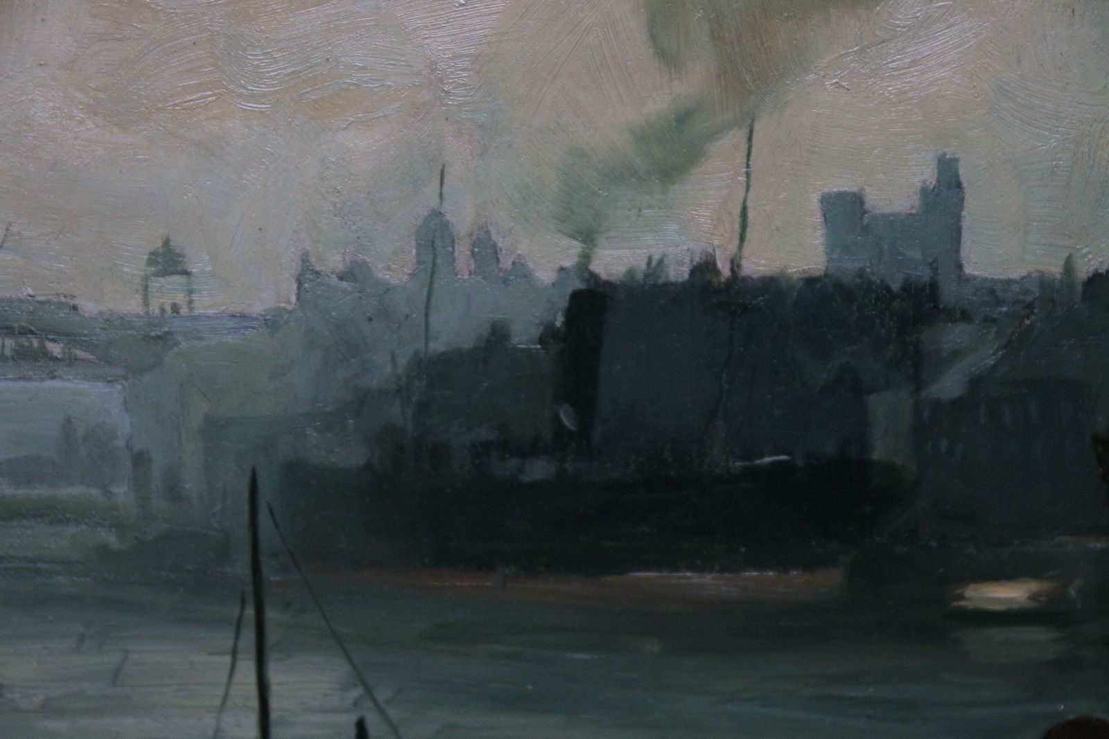 Joseph Henry Kirsopthe Port Of Newcastle Upon Tyne   British 1914 Marine Art Oil Painting1914 photo vinterior