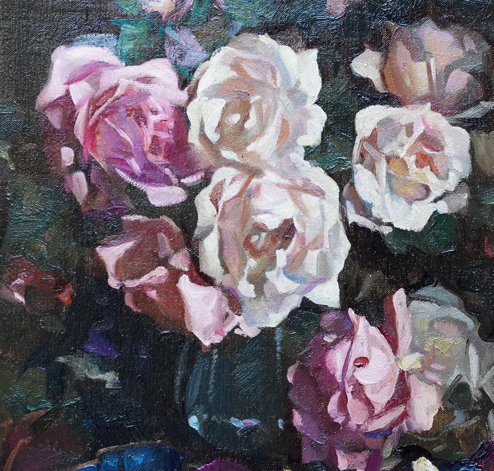 David Alisonstill Life Of Roses   Scottish Colourist Thirties Art Floral Oil Painting Flowercirca 1930 photo Art