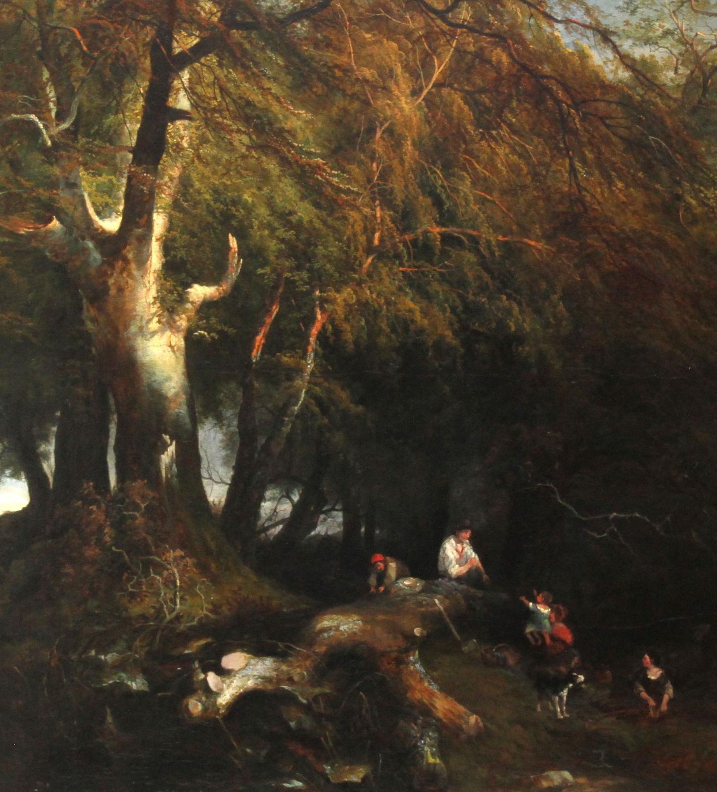Edward Charles Williamsthe Woodman's Family In A Landscape   British 1869 Victorian Art Oil Painting1869 photo for sale