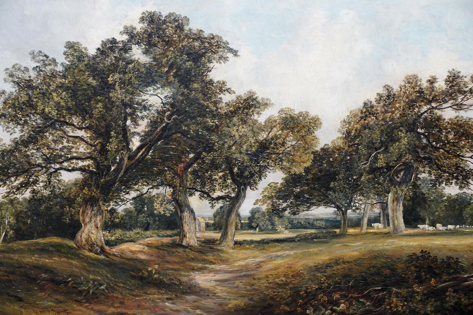 Samuel Boughcadzow Forest Scotland   British Mid 19thc Art Scottish Landscape Oil Painting1855 photo for sale