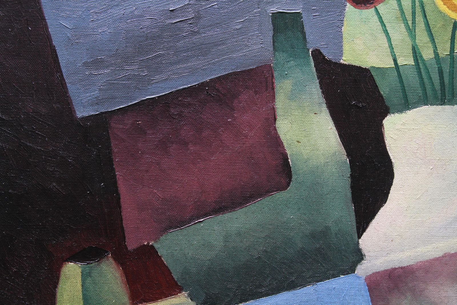 Paul Eareefloral Still Life   British Art 1930 Post Cubist Oil Painting Red Yellow Flowerscirca 1930 photo 4079.0