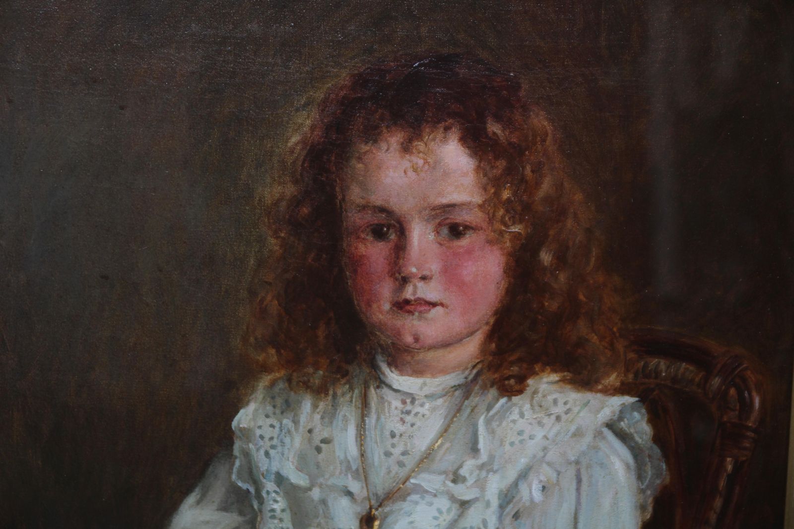 Ernest Higgins Riggportrait Of A Young Welsh Girl   Enid Richards   British Edwardian Staithes Art1911 photo 5915.0