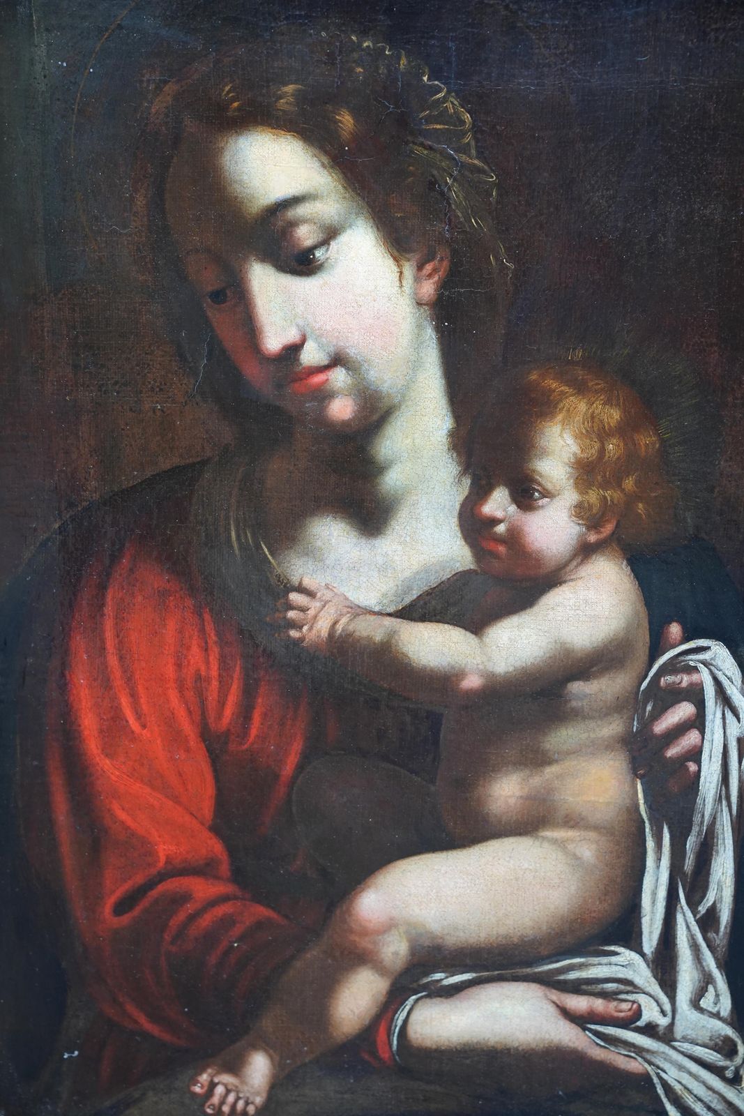 Madonna And Child  Italian Old Master Religious Art Portrait Oil Paintingcirca 1700 photo Art