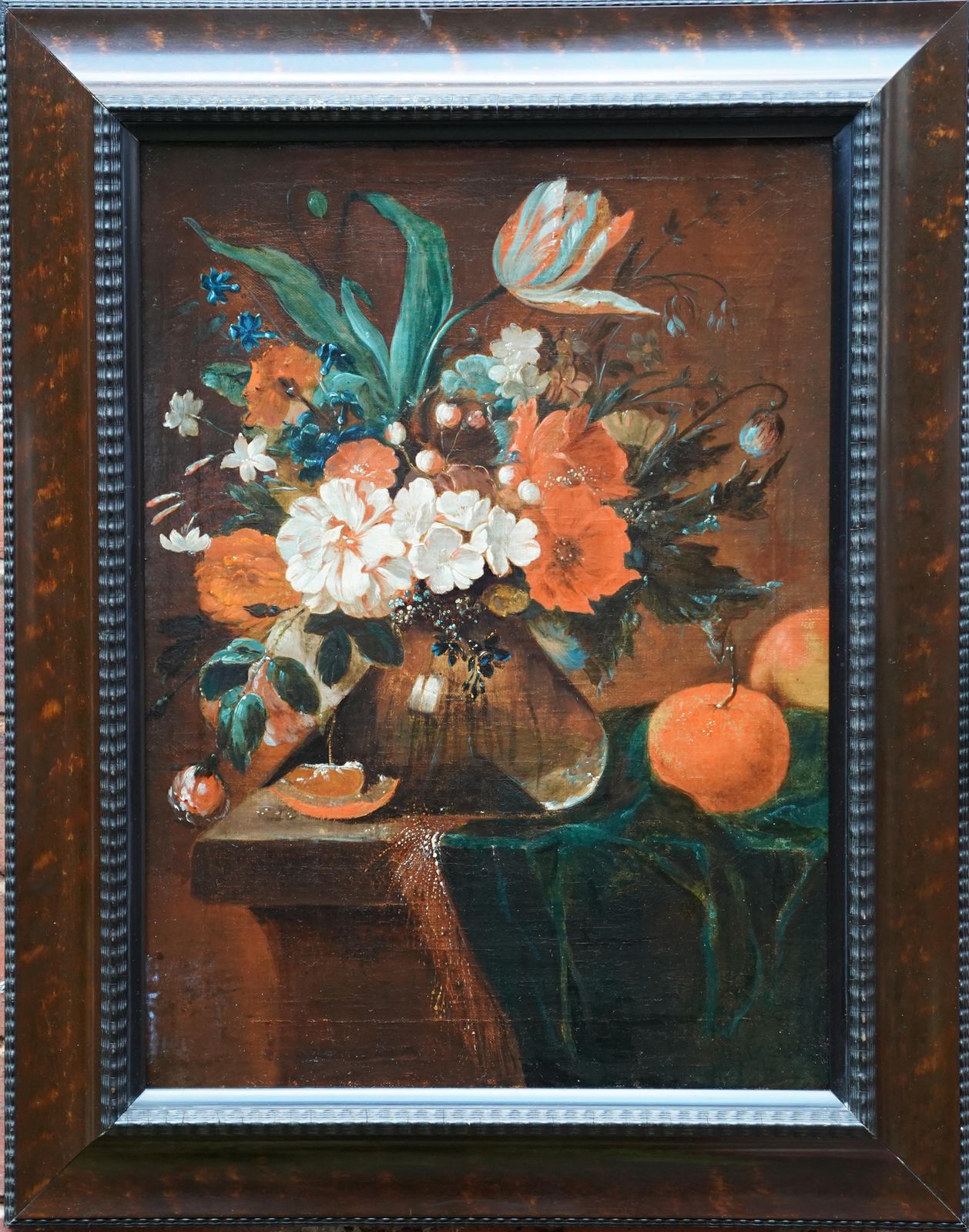 7139.0 Still Life Of Flowers And Fruit   Dutch Old Master C1700 Floral Art Oil Paintingcirca 1700 photo