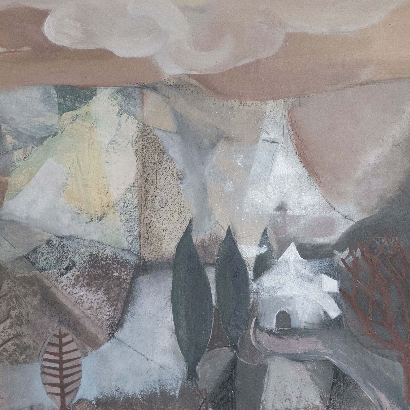 Mid Century Catalan Landscape – Original Mixed Media By Tomàs Bel photo Art