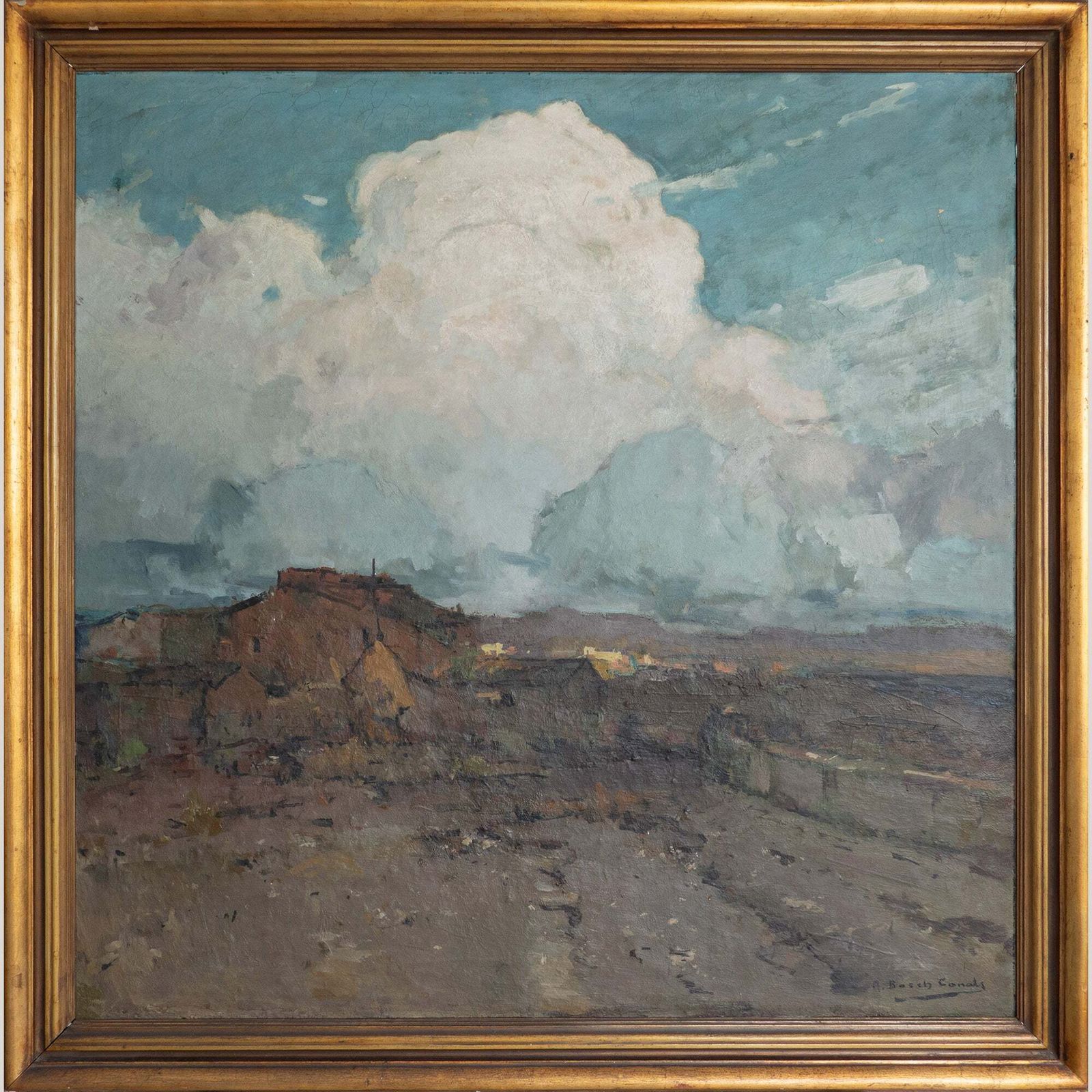Catalan Landscape With Sky By Andreu Bosch I Canals (C.1920s) photo Art