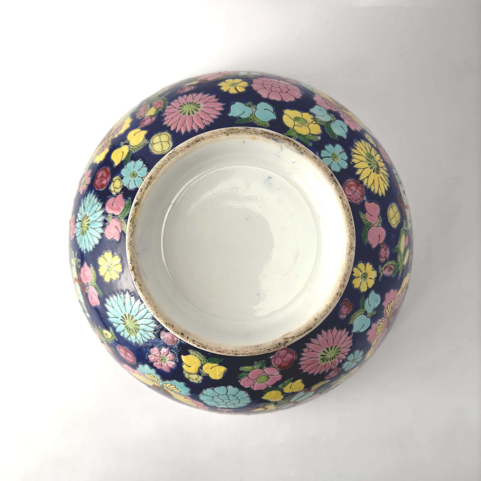 Chinese ‘Yongzheng Style’ Famille Rose Porcelain Punch Bowl Circa 1950s photo furniture