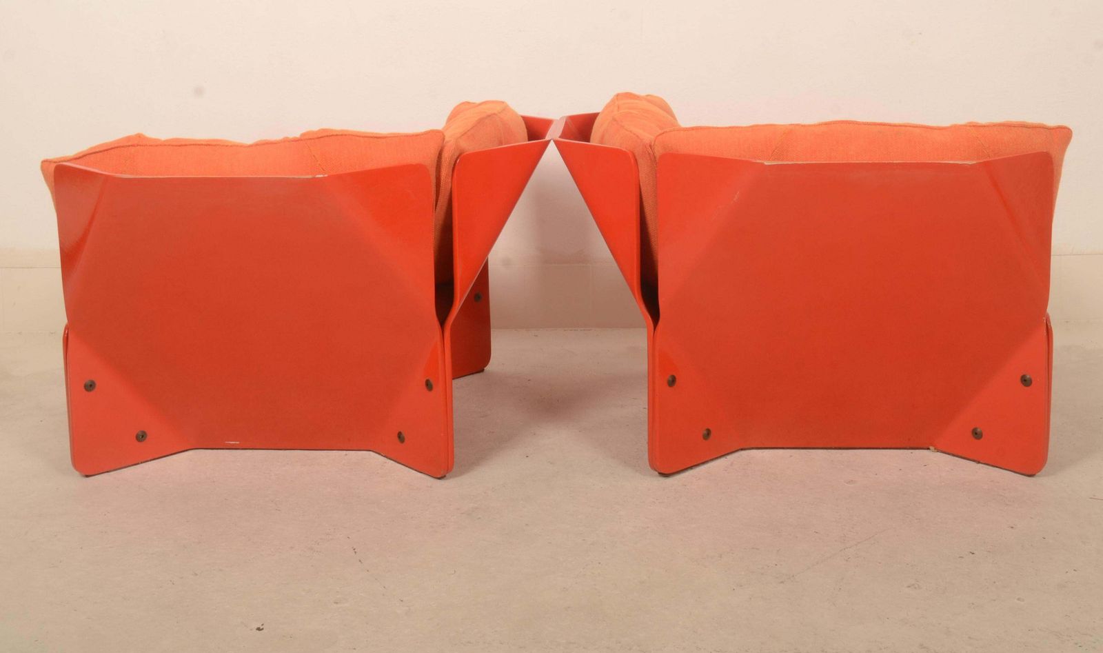 photo vintage 1970s Orange Christensen & Larsen Sofa Or Chairs