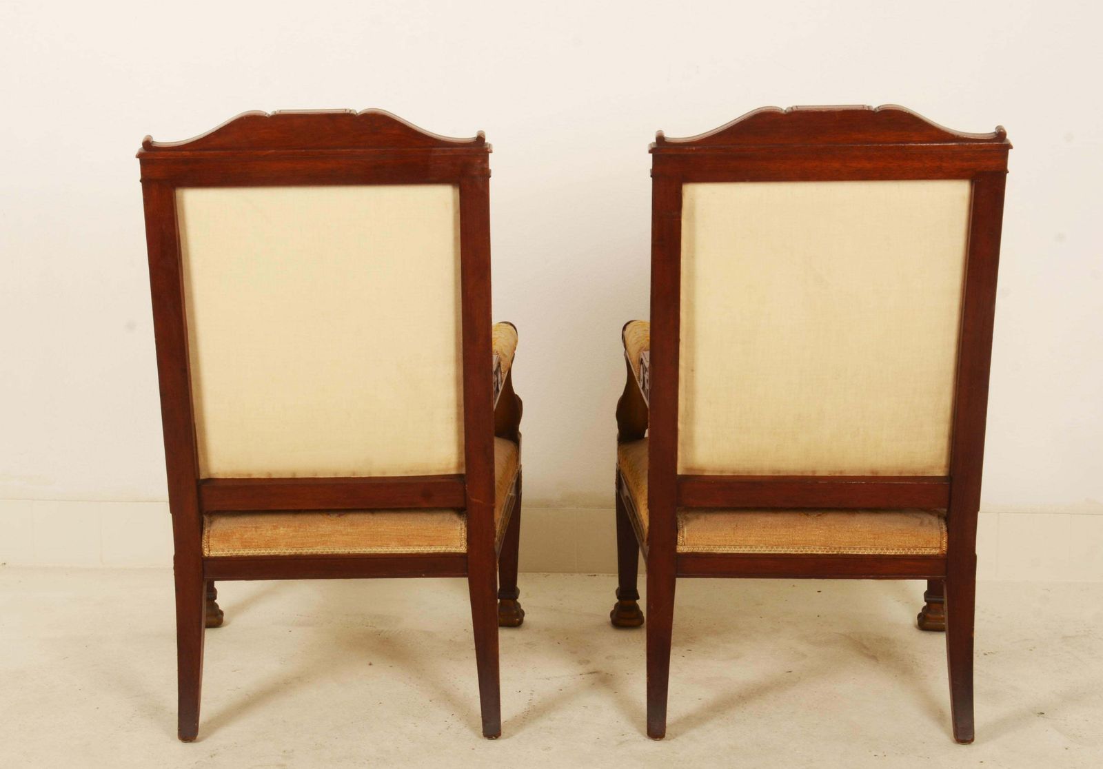 Paar Franse Empire-stijl fauteuils photo vintage