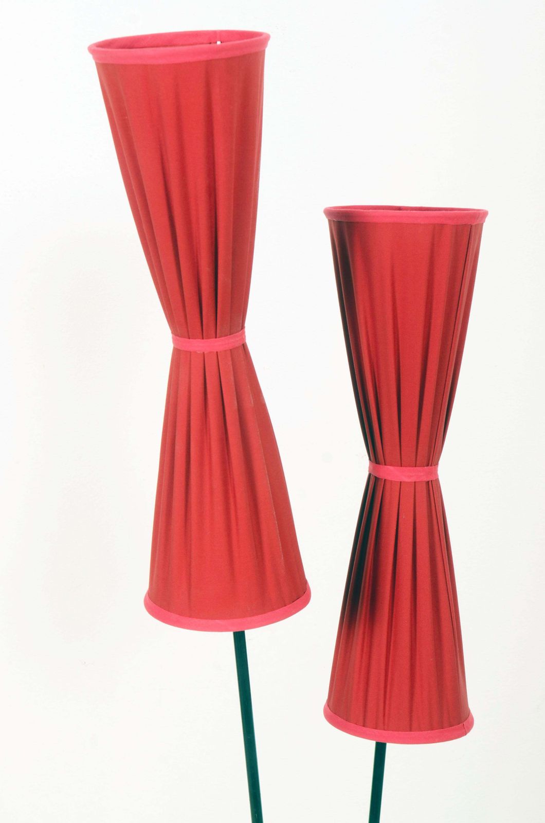 Red Scandinavian Midcentury Floor Brass Lamp photo buy