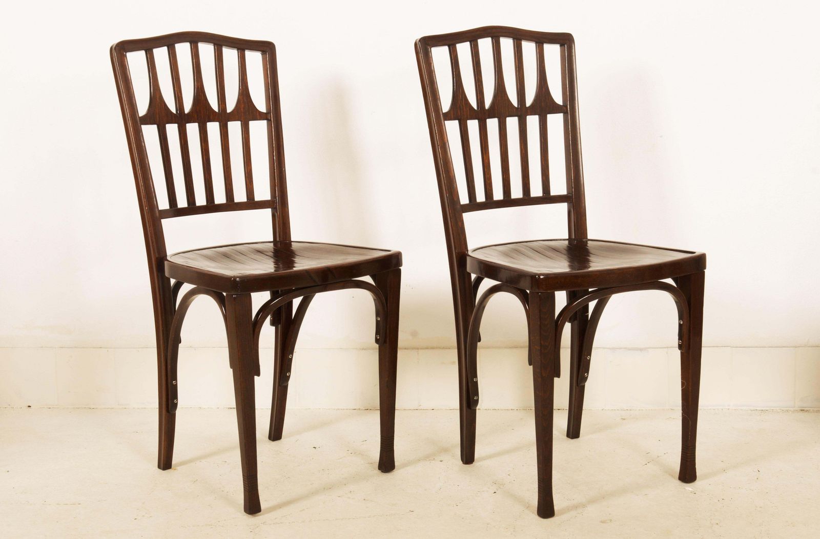 Set Of Two Dinning Chairs By Koloman Moser Fo J.J. Kohn photo furniture