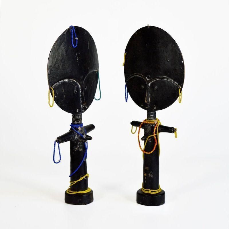Pair Of African Dolls, Ghana, 20th Century photo 1500.0