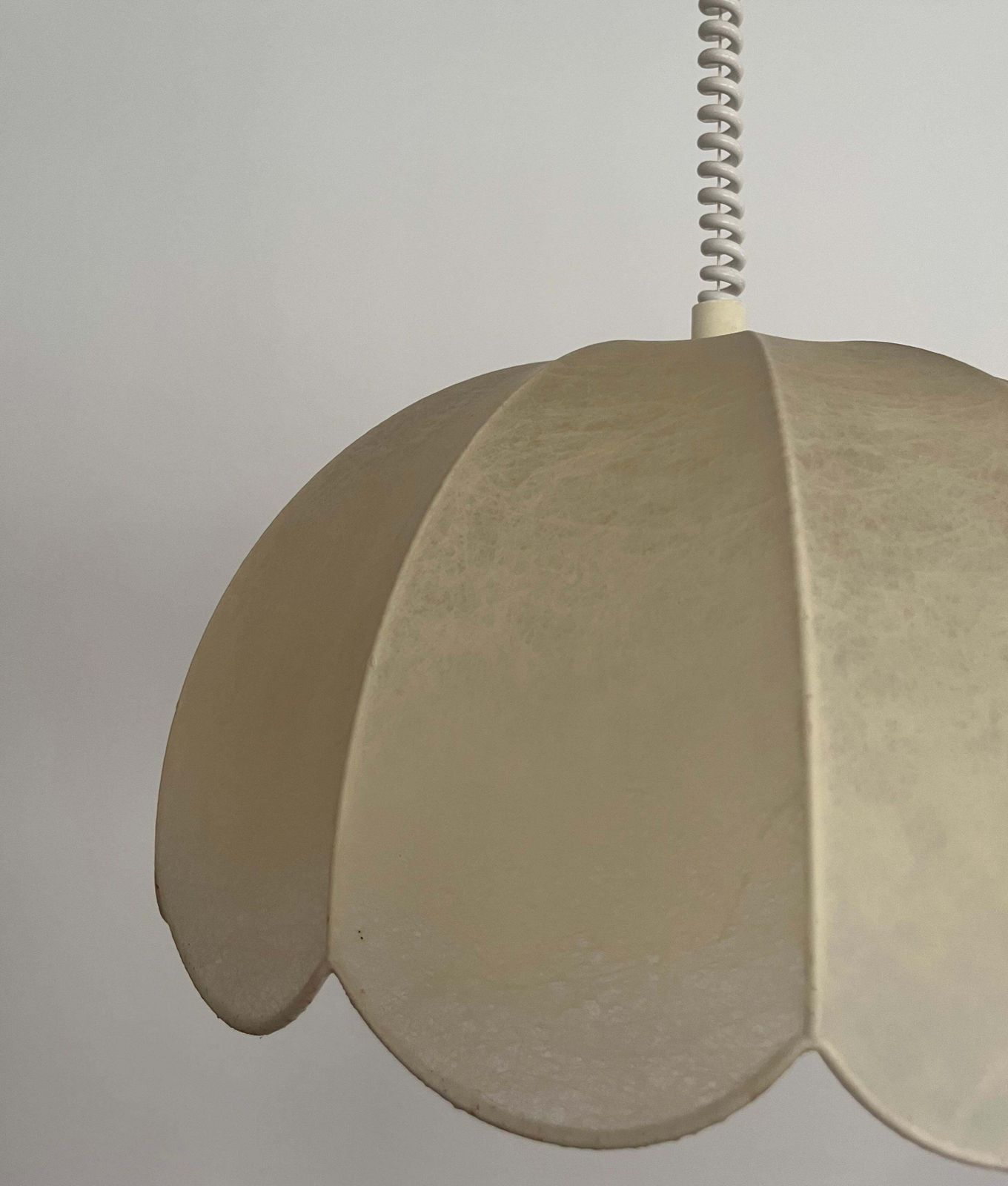 German Mid Century "Cocoon" Flower Adjustable Chandelier By Goldkant, 1970s photo vintage