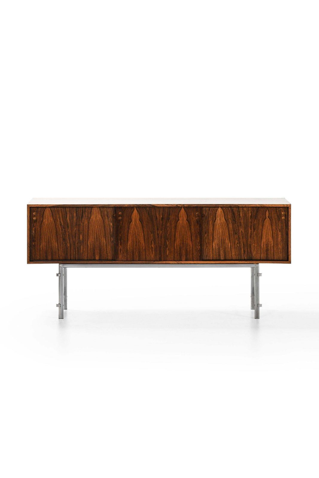 photo furniture Freestanding Sideboard In Rosewood And Chromed Steel By Jan Lunde Knudsen