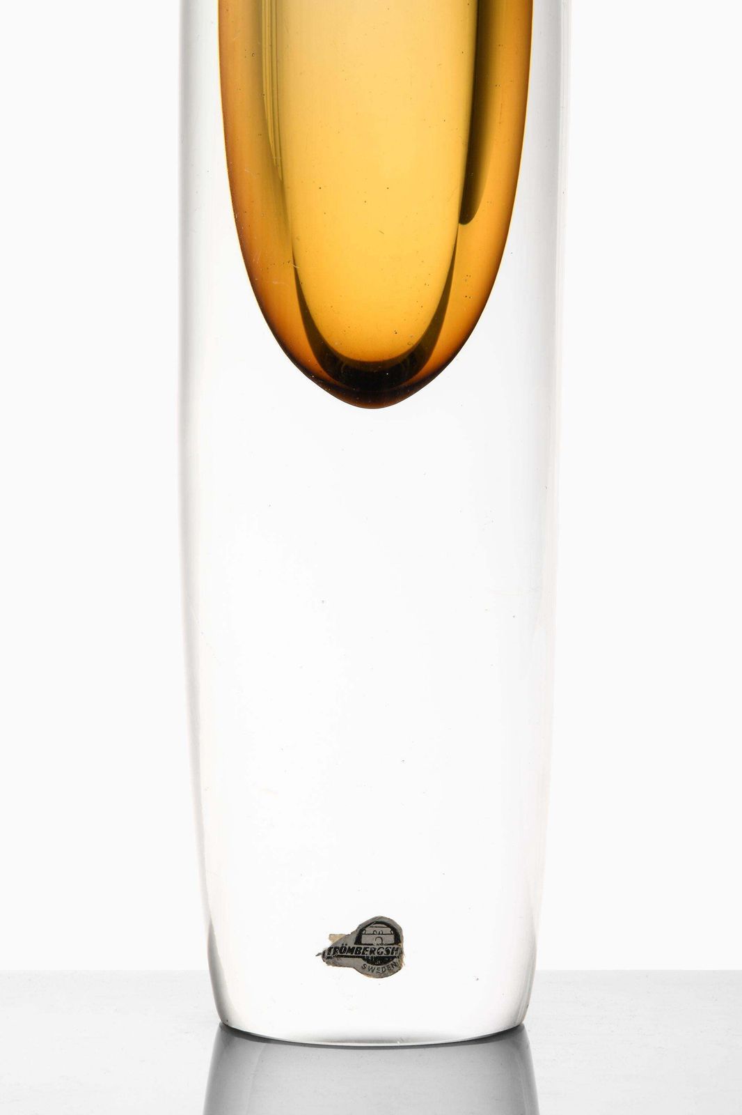 Glass Vase In Yellow By Gunnar Nylund, 1950's photo furniture