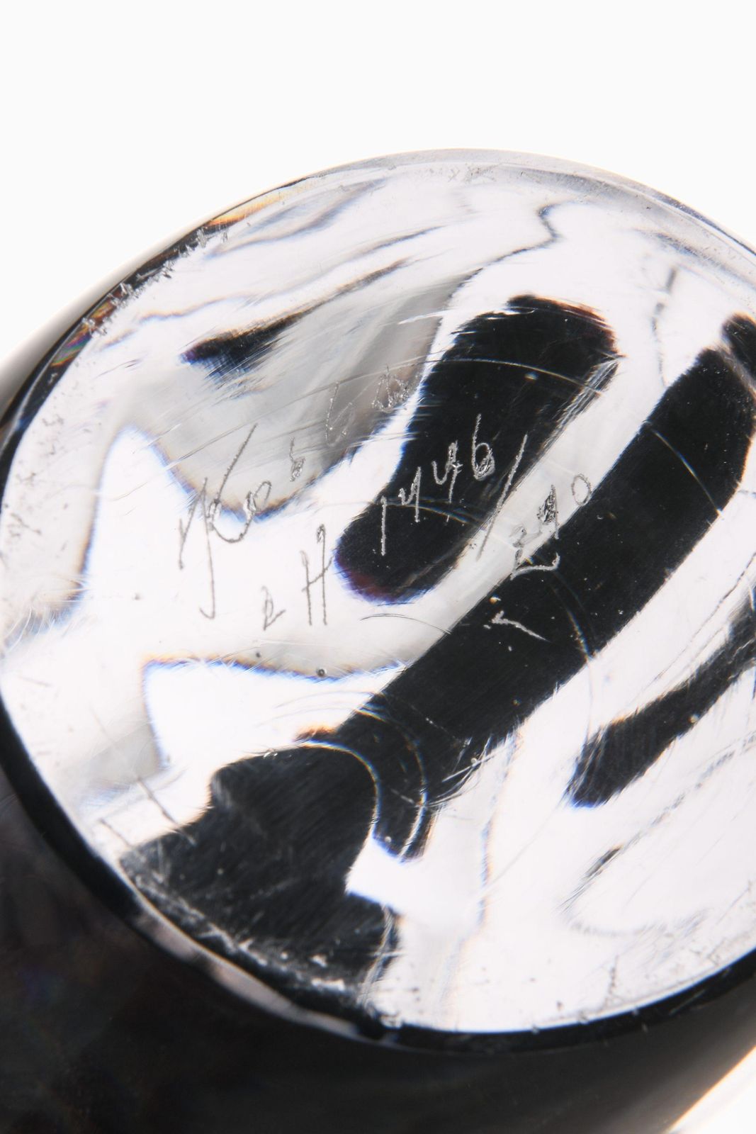 Glass Vase In Dark Brown By Vicke Lindstrand, 1960's photo for sale