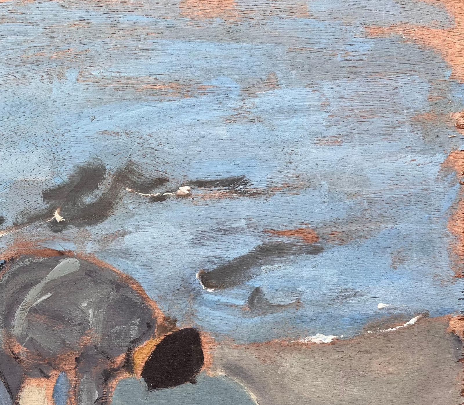 Fanch Lel Post Impressionist French Coastal Scene Of A Clam Digger On The Beach photo Art