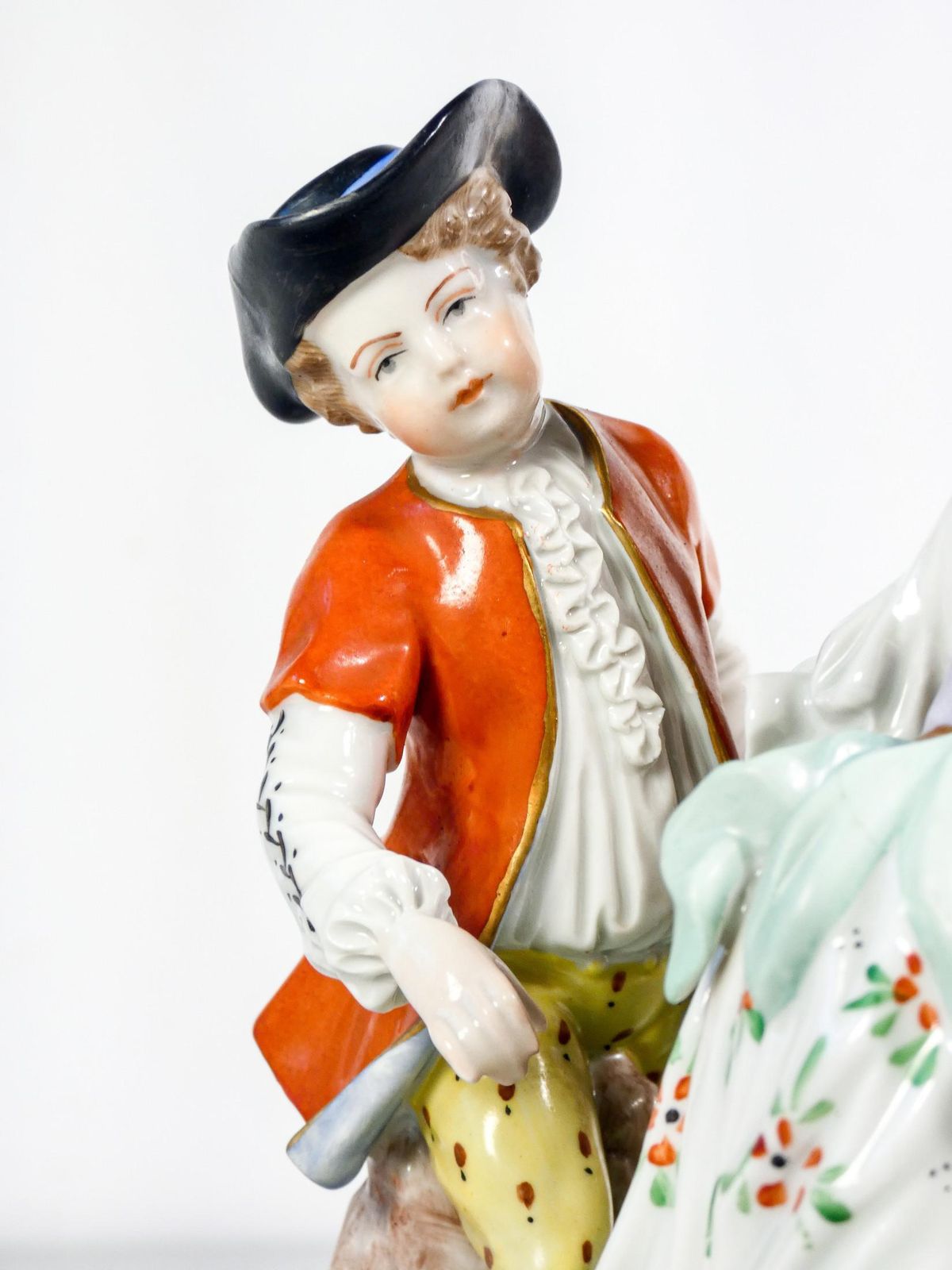 Dresden Porcelain Sculpture Molded And Painted By Hand. Early 20th Cent. photo for sale