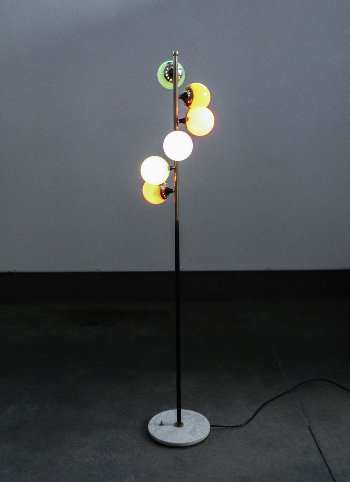 Lampada Da Terra Alberello Design Stilnovo. Accensione A Tre Fasi. Italia, 1960s photo buy