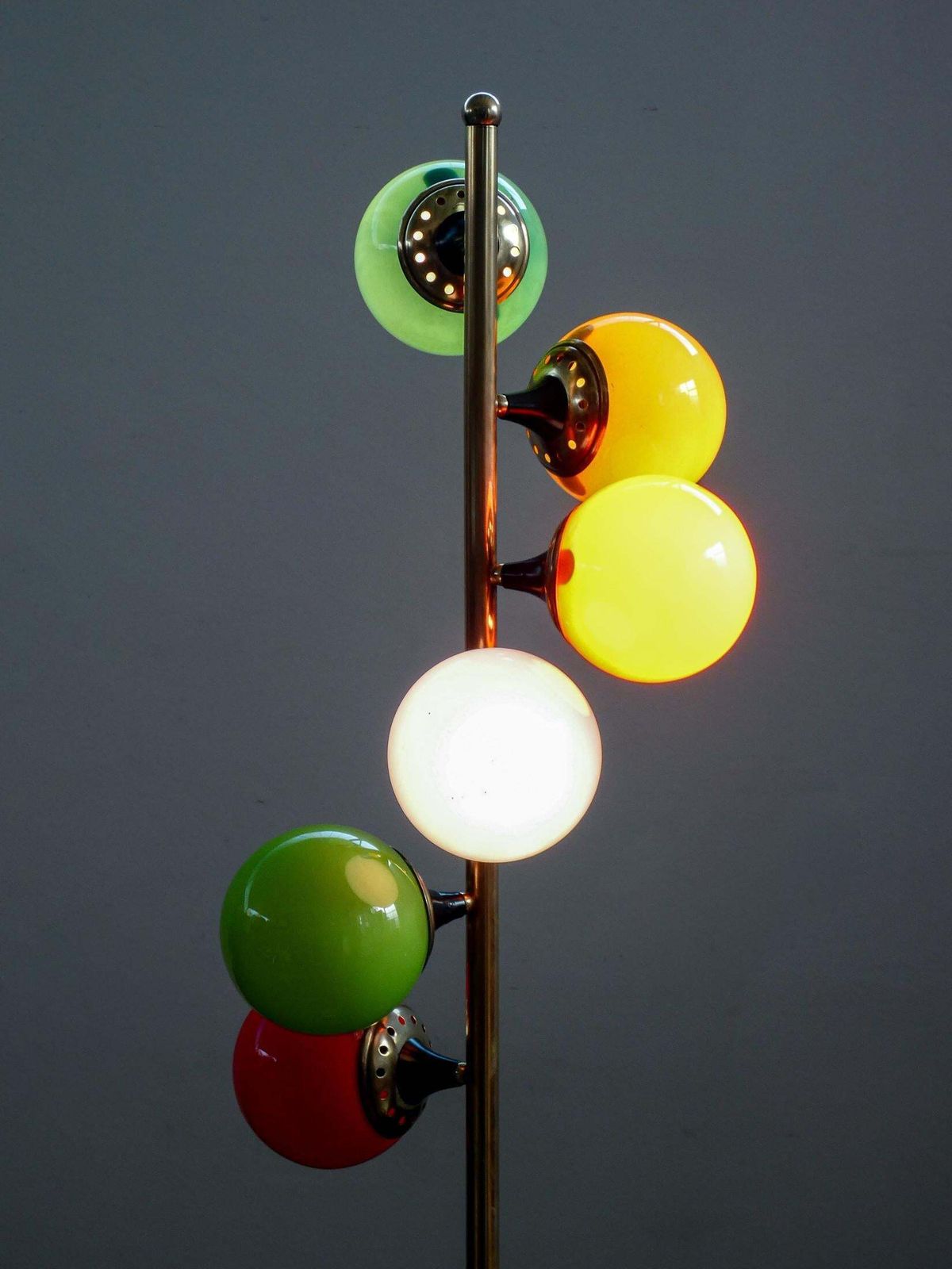 2497.0 Lampada Da Terra Alberello Design Stilnovo. Accensione A Tre Fasi. Italia, 1960s photo