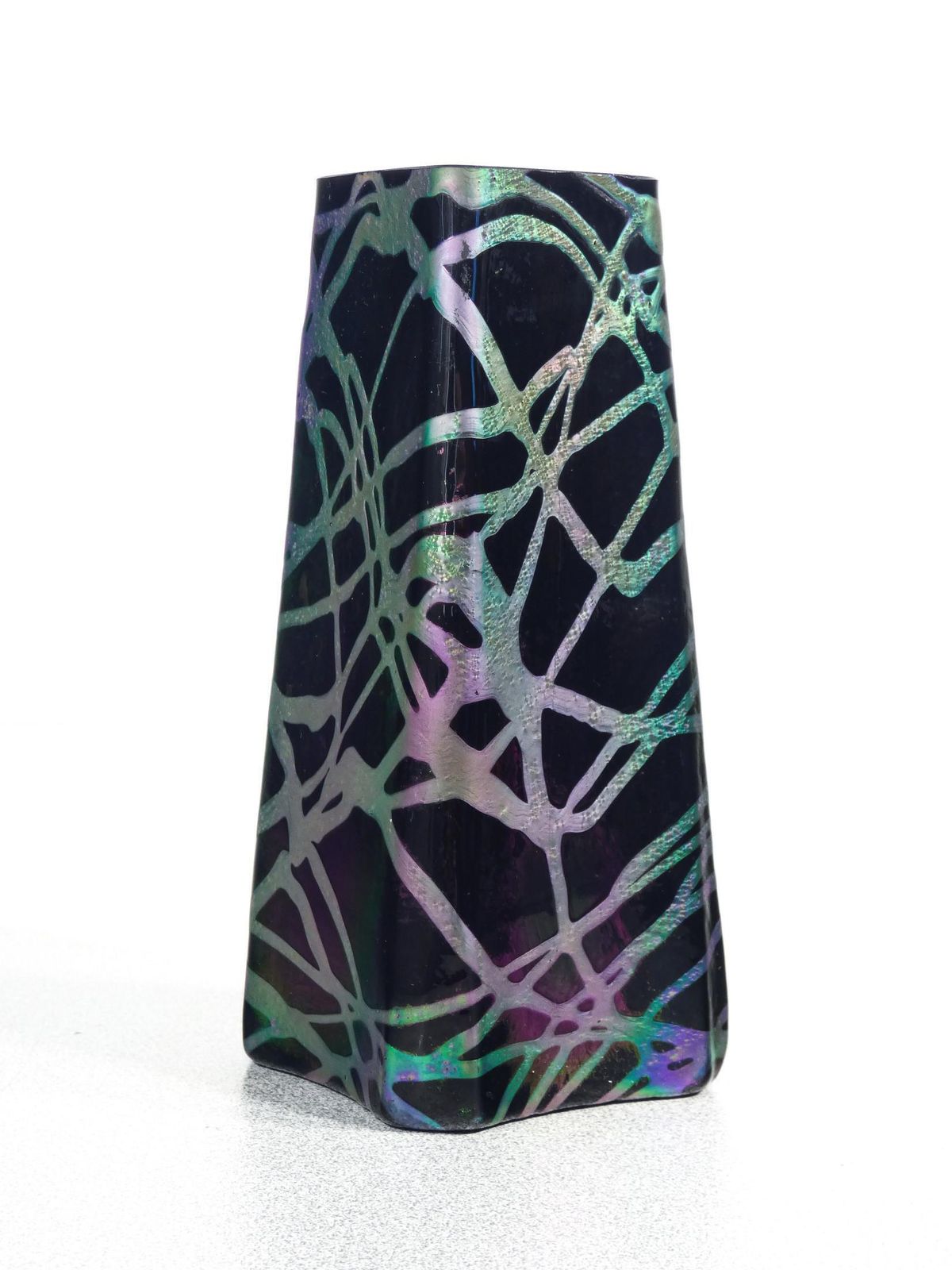 Pallme König Iridescent Blown Glass Vase. Austria, Years 10 photo buy